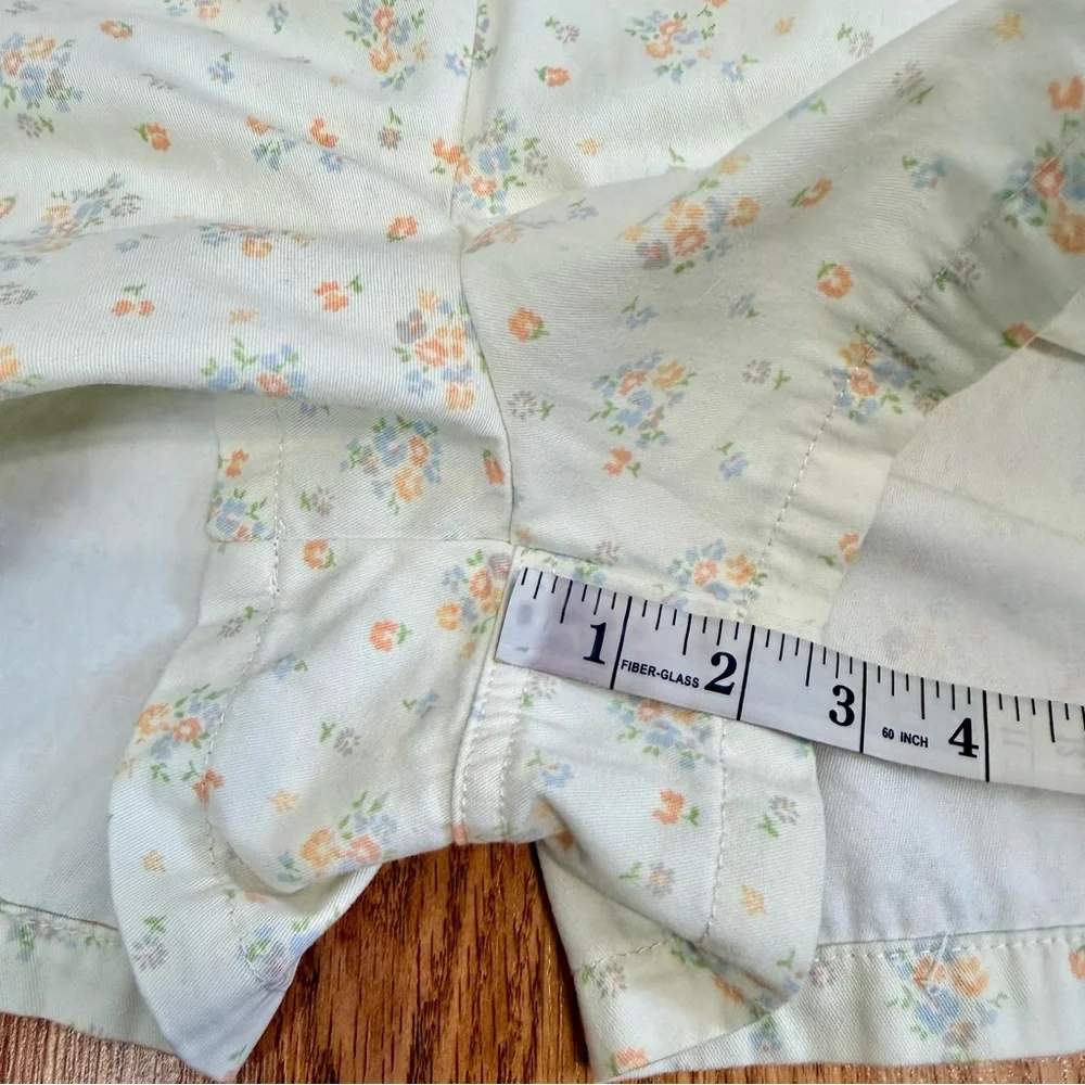 Urban Outfitters Nuuly Rosetta Floral Romper utility shorts tie sash size large - Picture 15 of 17